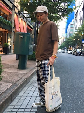 「TIMEX（タイメックス）のアイテム（腕時計）」を使った、nacoさん（レディース・162cm）の夏コーディネート