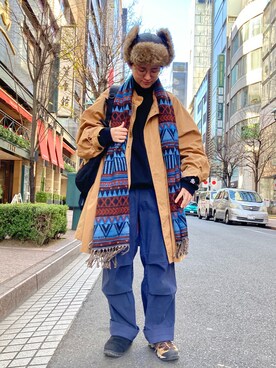 「Basis Broek Belgium（バージスブルック）のアイテム（ジャケット/アウター）」を使った、nacoさん（レディース・162cm）の冬コーディネート