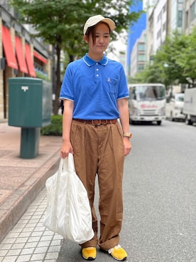 「PUEBCO（プエブコ）のアイテム」を使った、nacoさん（レディース・162cm）の夏コーディネート