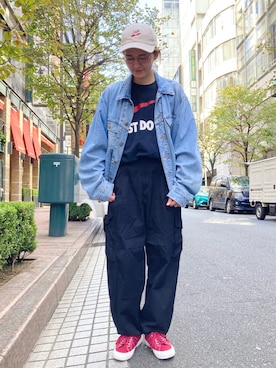「SUPERGA（スペルガ）のアイテム」を使った、nacoさん（レディース・162cm）の秋コーディネート