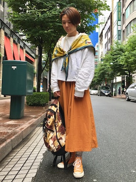 「PAR ICI（パーリッシィ）のアイテム」を使った、nacoさん（レディース・162cm）の夏コーディネート