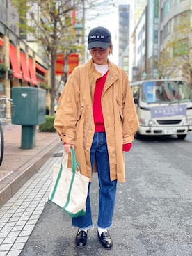 「Basis Broek Belgium（バージスブルック）のアイテム（ジャケット/アウター）」を使った、nacoさん（レディース・162cm）の冬コーディネート