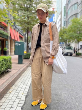 「アイテム（エコバッグ/サブバッグ）」を使った、nacoさん（レディース・162cm）の秋コーディネート