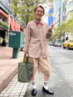 「PUEBCO（プエブコ）のアイテム」を使った、nacoさん（レディース・162cm）の秋コーディネート