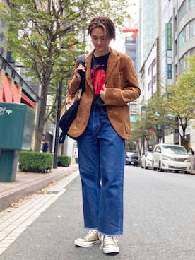 「MUNSINGWEAR（マンシングウェア）のアイテム」を使った、nacoさん（レディース・162cm）の秋コーディネート