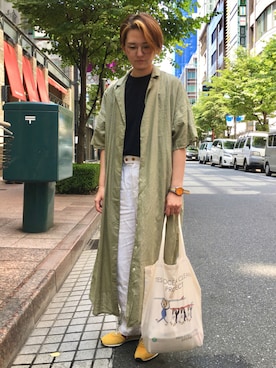 「chambre de charme（シャンブルドゥシャーム）のアイテム（パンツ）」を使った、nacoさん（レディース・162cm）の夏コーディネート