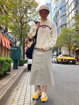 「MUNSINGWEAR（マンシングウェア）のアイテム」を使った、nacoさん（レディース・162cm）の秋コーディネート