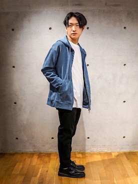 「黒パンツ」｜シマダマサルさん（メンズ・164cm）の秋コーディネート