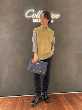 「ベーシック/トラッド」｜「アイテム（その他）」を使った、シマダマサルさん（メンズ・164cm）の夏コーディネート