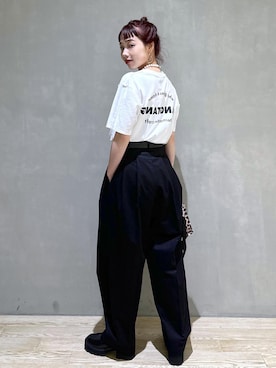 「ADAM ET ROPÉ」｜「アイテム（レインシューズ）」を使った、AKARIさん（レディース・157cm）の夏コーディネート