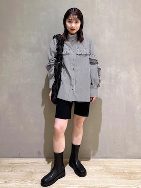 「web限定」｜AKARIさん（レディース・157cm）の冬コーディネート