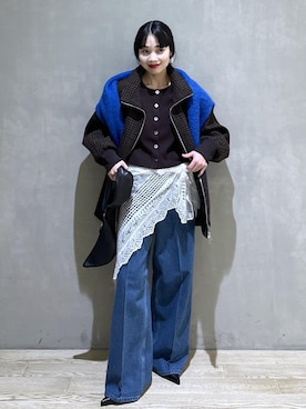 「アイテム（その他アウター）」を使った、AKARIさん（レディース・157cm）の秋コーディネート
