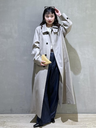 「ADAM ET ROPE'(アダムエロペ)の【EMOELLE】セパレートミュール(サンダル)」を使った、AKARIさん(レディース・157cm)の冬コーディネート