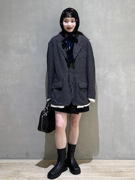 「アイテム（ブーツ）」を使った、AKARIさん（レディース・157cm・30代）の秋コーディネート
