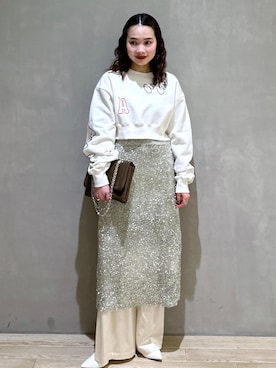 「web限定」｜AKARIさん（レディース・157cm）の冬コーディネート