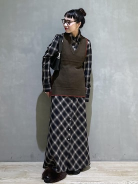 「アイテム（サンダル）」を使った、AKARIさん（レディース・157cm・30代）の秋コーディネート