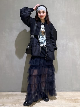 「フェスコーデ」｜「アイテム（ローファー）」を使った、AKARIさん（レディース・157cm）の夏コーディネート