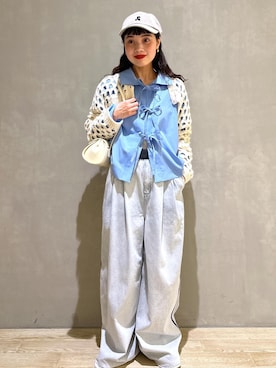 「ブルベ冬コーデ」｜AKARIさん（レディース・157cm）の夏コーディネート