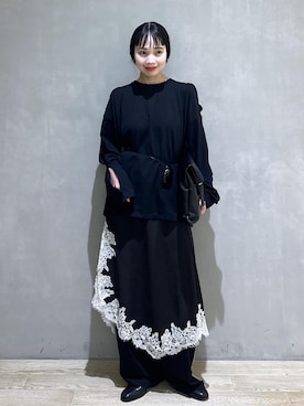 「ADAM ET ROPE'（アダムエロペ）のアイテム」を使った、AKARIさん（レディース・157cm）の夏コーディネート
