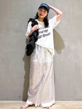 「ブルベ冬コーデ」｜AKARIさん（レディース・157cm）の夏コーディネート