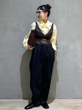 「アイテム（デニムパンツ）」を使った、AKARIさん（レディース・157cm・30代）の夏コーディネート
