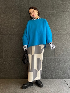 「アイテム（ピアス（両耳用））」を使った、AKARIさん（レディース・157cm）の冬コーディネート