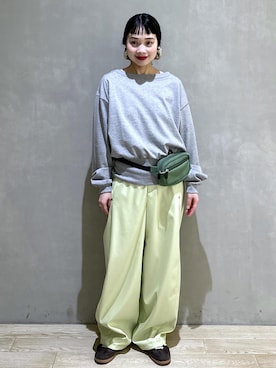 「アイテム（スウェット）」を使った、AKARIさん（レディース・157cm・30代）の秋コーディネート