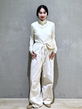 「ADAM ET ROPE'（アダムエロペ）のアイテム（ショルダーバッグ）」を使った、AKARIさん（レディース・157cm）の秋コーディネート