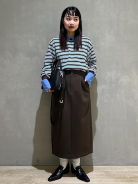「ブルベ冬コーデ」｜AKARIさん（レディース・157cm）の秋コーディネート