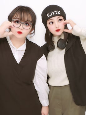 「プリクラ」｜ふうなさん（レディース・158cm）の冬コーディネート