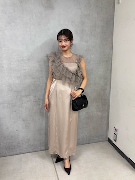 「アイテム（ドレス）」を使った、hichanさん（レディース・156cm）の冬コーディネート