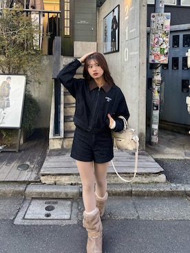 hichanさん（レディース・156cm）の冬コーディネート