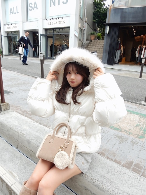 ファー取り外しミドルルーズ中綿ブルゾン（その他アウター）｜Chico