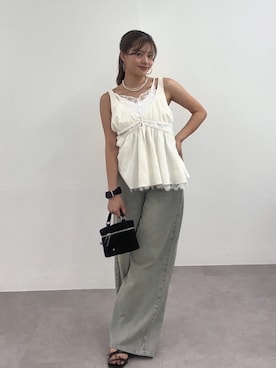 「ペプラムブラウス」｜hichanさん（レディース・156cm）の夏コーディネート