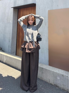 「アイテム（ボストンバッグ）」を使った、hichanさん（レディース・156cm）の秋コーディネート