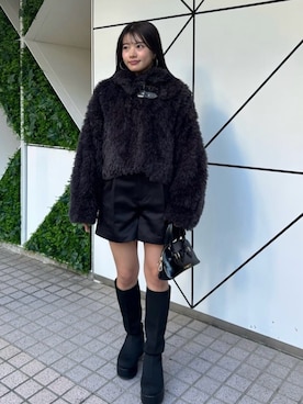 「アイテム（その他アウター）」を使った、hichanさん（レディース・156cm・20代）の冬コーディネート