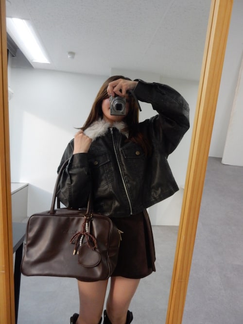 新品同様✩62万✩ロシアンリス✩リバーシブル✩ファーコート✩柔らか✩ふわふわ Chico ブルゾン アウター 「WEB限定」ファー取り外し胸ロゴ