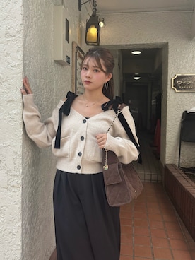 「アイテム（カーディガン/ボレロ）」を使った、hichanさん（レディース・156cm・20代）の夏コーディネート
