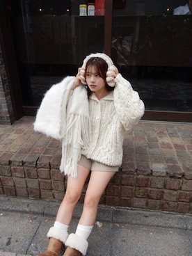 「アイテム（ボストンバッグ）」を使った、hichanさん（レディース・156cm）の秋コーディネート