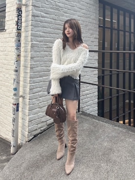 「アイテム（ニット/セーター）」を使った、hichanさん（レディース・156cm・20代）の夏コーディネート
