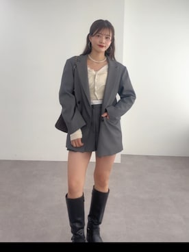 「アイテム（テーラードジャケット）」を使った、hichanさん（レディース・156cm・20代）の夏コーディネート