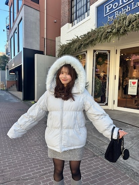 「アイテム（その他アウター）」を使った、hichanさん（レディース・156cm・20代）の冬コーディネート