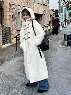 「アイテム（その他アウター）」を使った、hichanさん（レディース・156cm・20代）の冬コーディネート