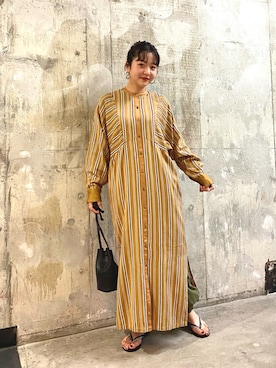 「sara mallika（サラ マリカ）のアイテム（ワンピース/ドレス）」を使った、harukaさん（レディース・157cm）の夏コーディネート