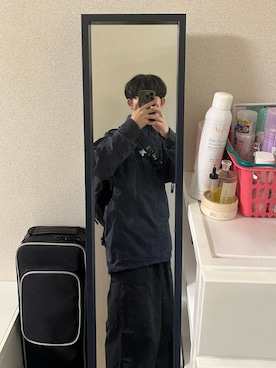 「アイテム（マウンテンパーカー）」を使った、railboxさん（メンズ・168cm）の秋コーディネート