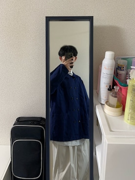 「アイテム（カバーオール）」を使った、railboxさん（メンズ・168cm）の秋コーディネート