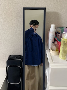 「アイテム（カバーオール）」を使った、railboxさん（メンズ・168cm）の秋コーディネート