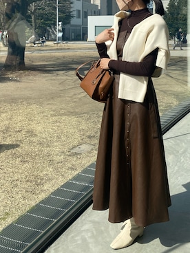 「おとなコーデ」｜「アイテム（アクセサリー）」を使った、むいさん（レディース・159cm）の春コーディネート