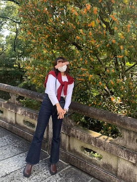 「#秋コーデ」｜「アイテム（ブーツ）」を使った、むいさん（レディース・159cm）の秋コーディネート
