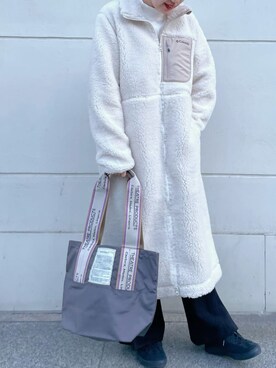「シアタープロダクツ(THEATRE PRODUCTS)」｜「アイテム（ブルゾン）」を使った、Dailyrusset ECさん（レディース・156cm）の冬コーディネート